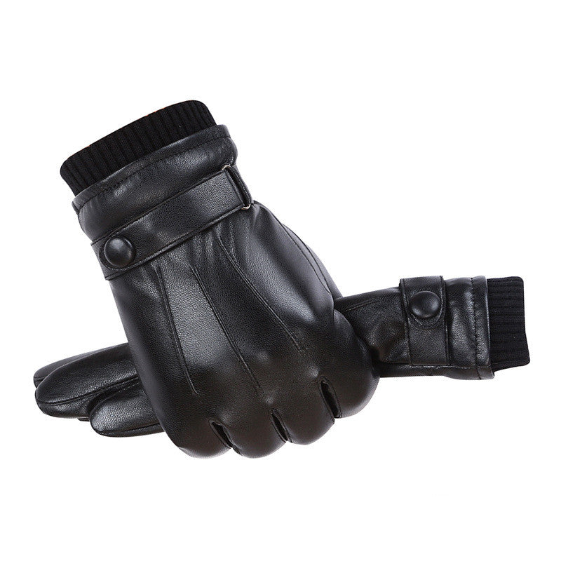 Guantes de Cuero Negro Biker Iron & Leather