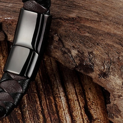 Pulsera de Cuero Biker Iron & Leather