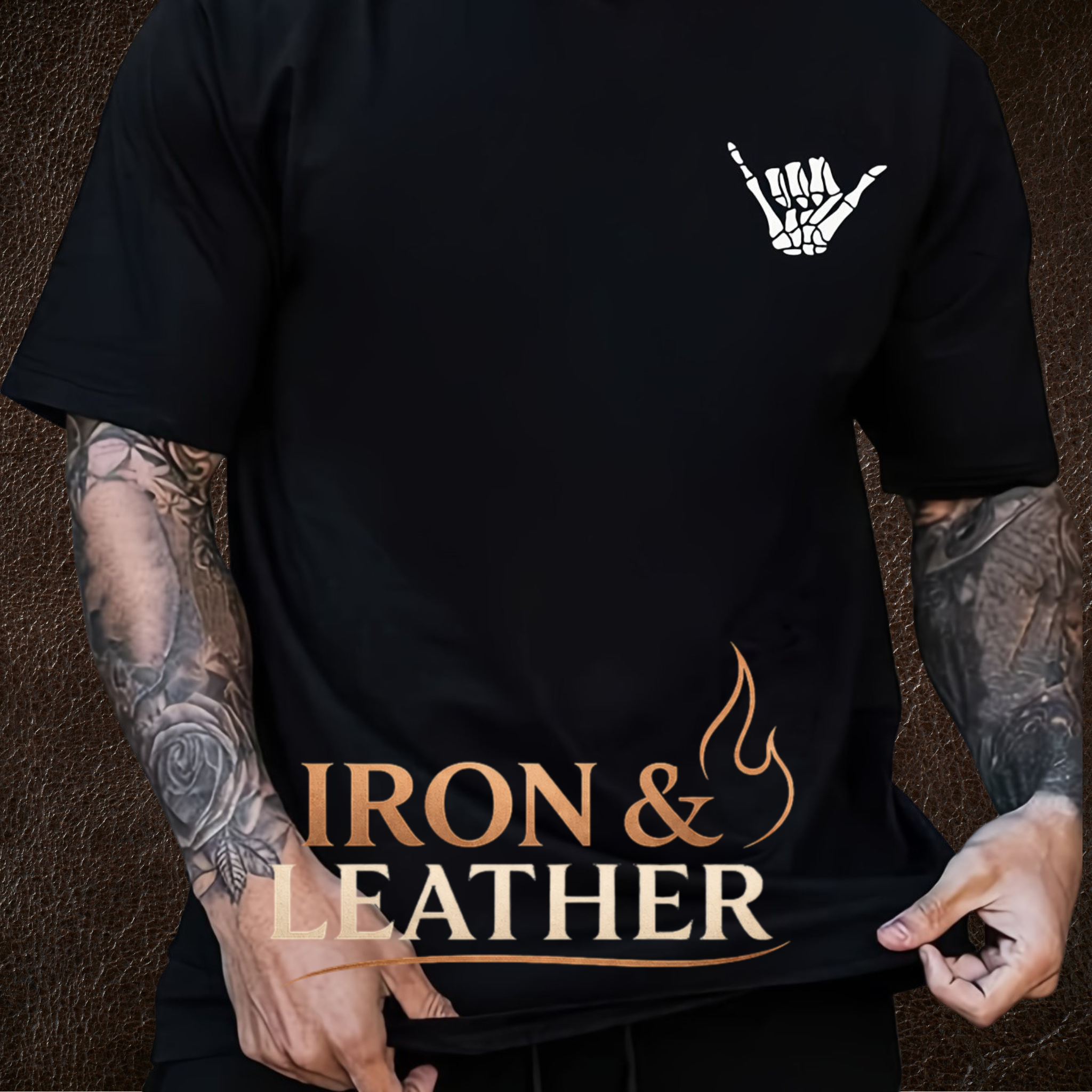 Camiseta Rock Retro Iron & Leather