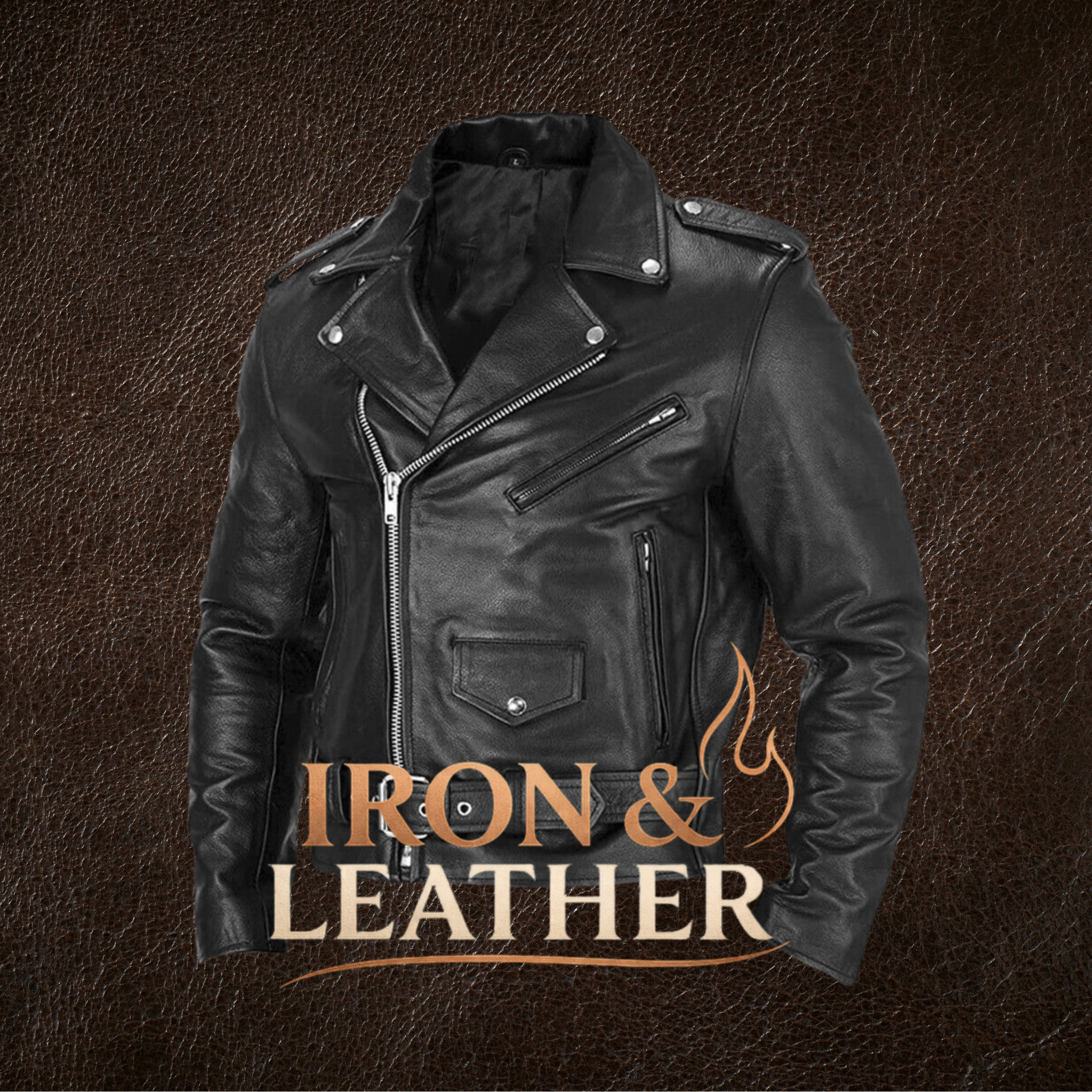 Chaqueta Biker de Cuero Premium Iron & Leather