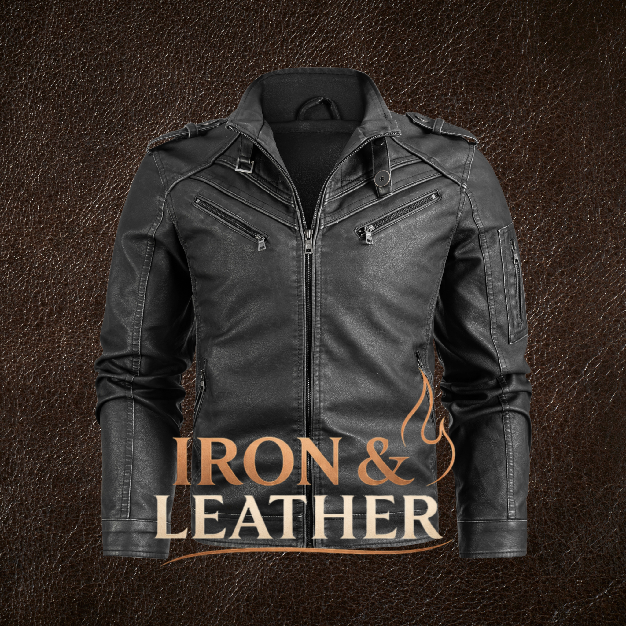 Chaqueta de Cuero Vintage Iron & Leather