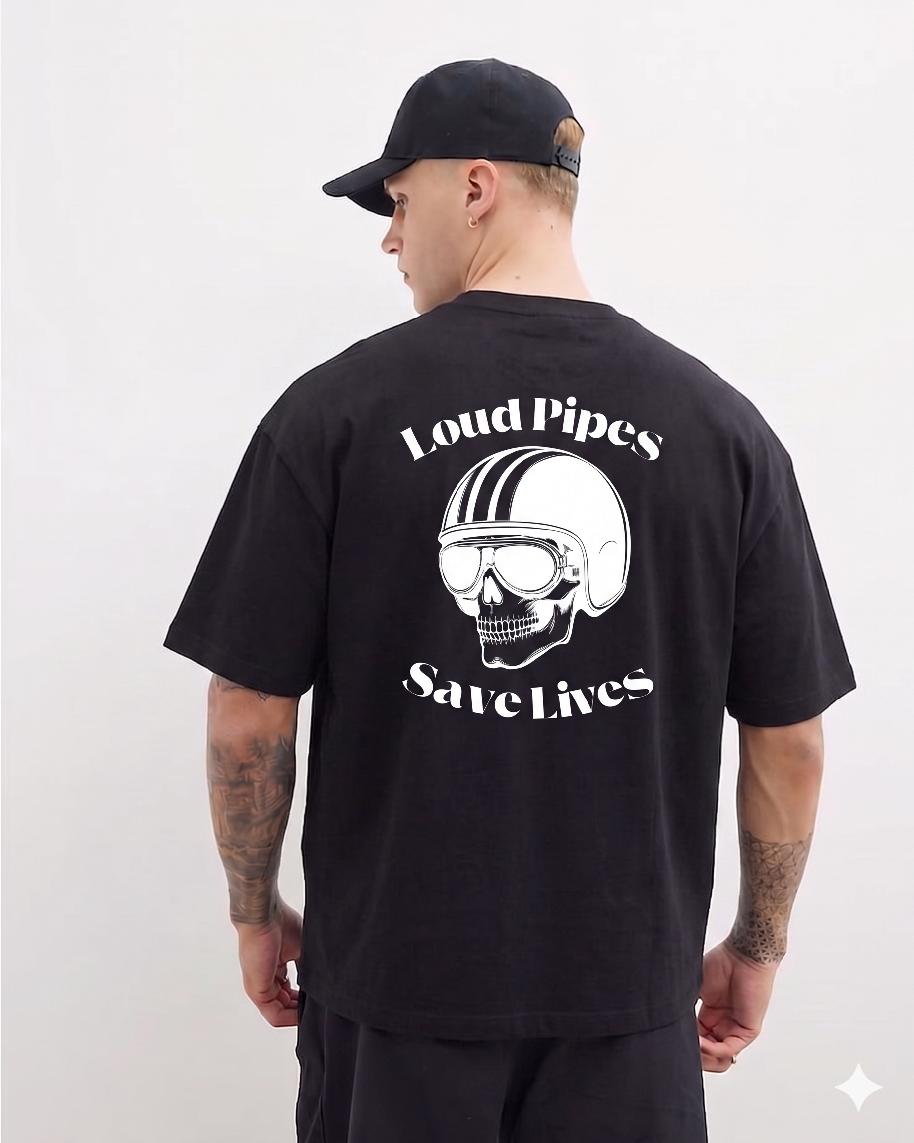 Camiseta "Loud Pipes Save Lives" Black