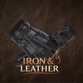 Guantes de Cuero Negro Biker Iron & Leather