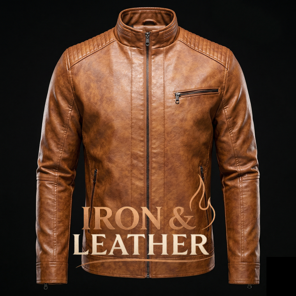 Chaqueta Biker Cuero Vintage Iron & Leather