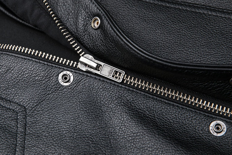 Chaleco Biker Cuero Negro Iron & Leather